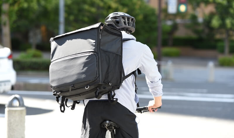 自転車で配達